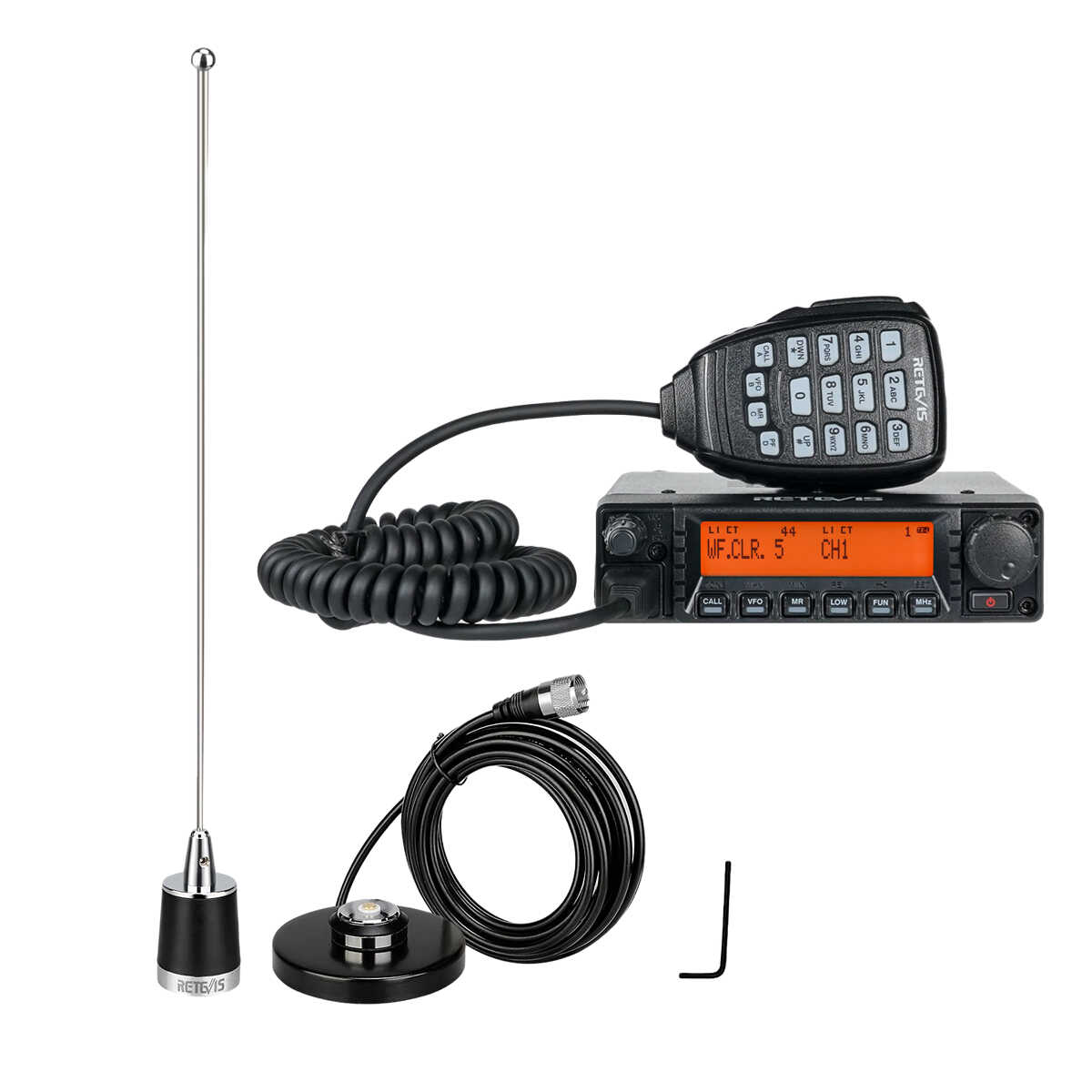 Retevis RA87 GMRS Mobile Radio with NGP Antenna Kit Retevis RA87 GMRS Mobile Radio with NGP Antenna Kit