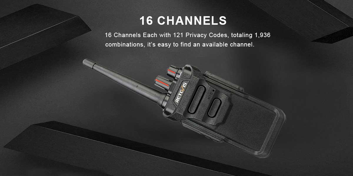Retevis RT48 16-channel license-free business radio channel knob