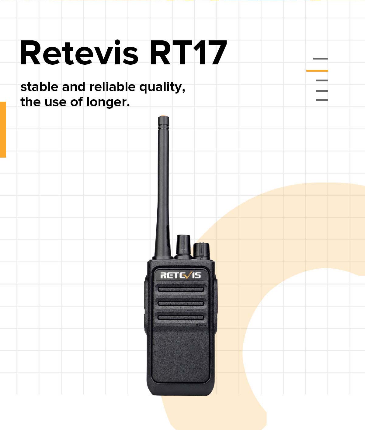 The stylish appearance, comfortable feel, rugged enclosure, wear resistance, not easy to scratch. One meter free fall, the radio housing without damage, the radio can continue to work (The bottom of the intercom down, but can not the knob side down). Good call quality, stable and reliable quality, the use of longer.