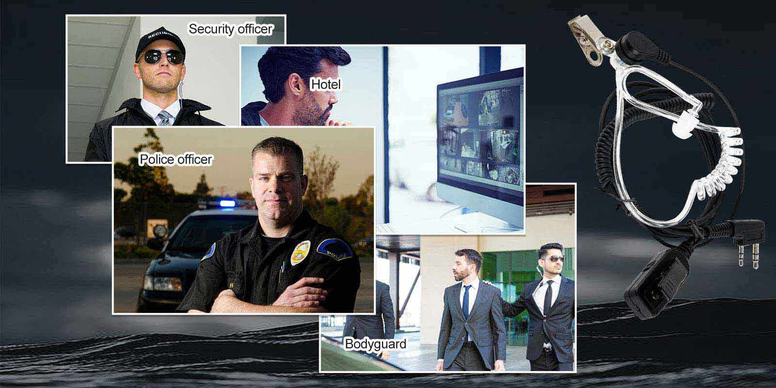 2pin Covert Acoustic Tube Earpiece for Retevis H777 two way radio suitable for Security officer; Police officer; Hotel; Bodyguard.
