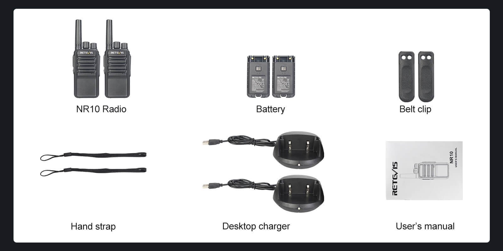 Retevis NR10 Package Including Retevis NR10 Package Including