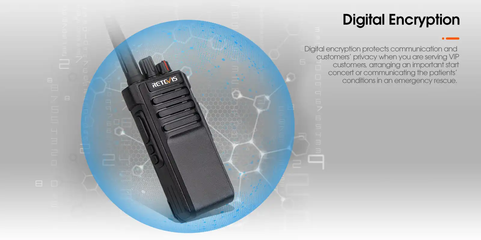 Retevis RT29D digital encryption walkie talkie