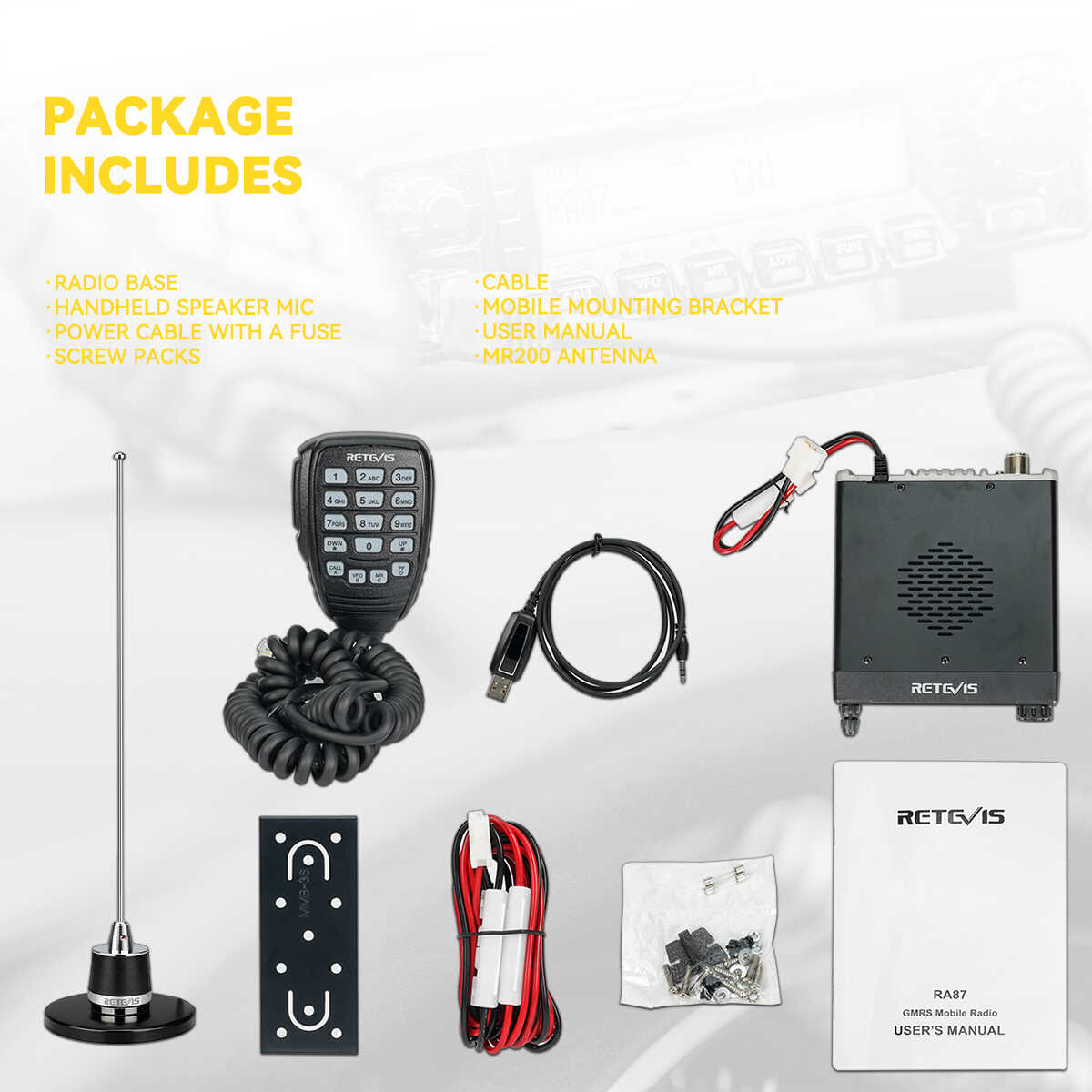 Retevis-RA87-GMRS-mobile-radio-kit-with-MR300-antenna-package-includes