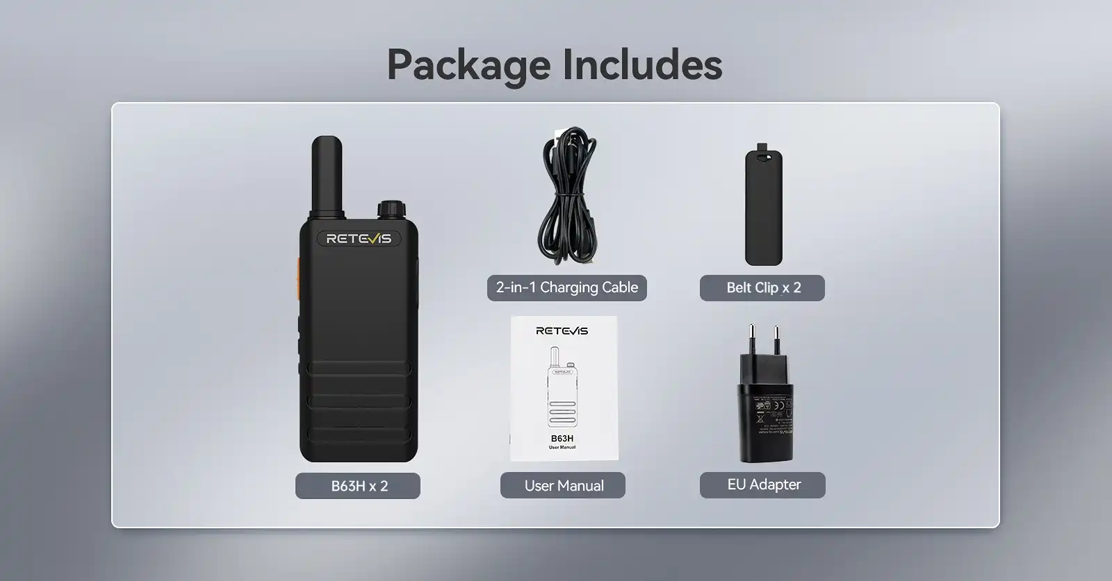 Retevsi-B63H-PMR446-walkie-talkie-package-includes
