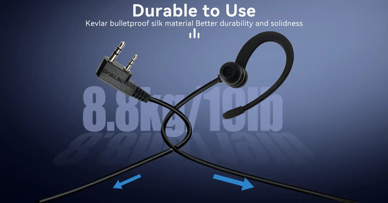 Retevis EEK023 Earpiece Durable Cable Retevis EEK023 Earpiece Durable Cable