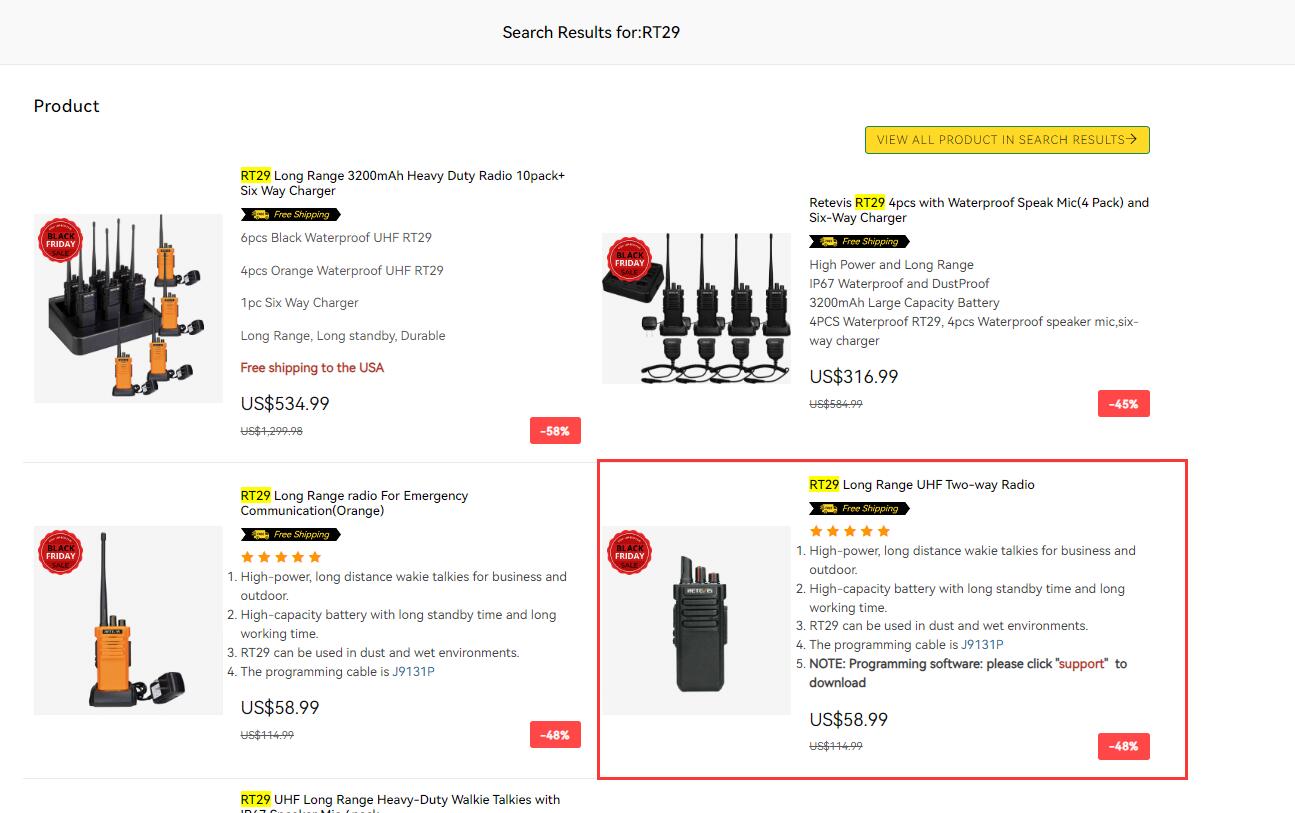 retevis RT29 Retevis Rt29 walkie talkie radio