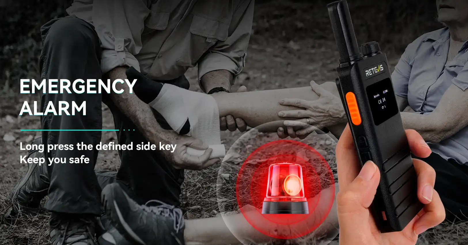 Retevis B63S PMR446 Ultra Slim Walkie Talkie Emergency Alarm