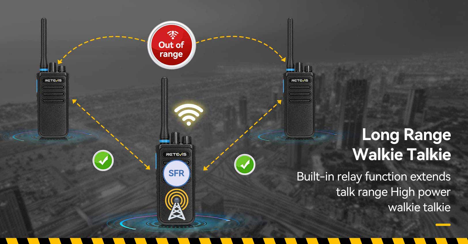 long range walkie talkie high power radio