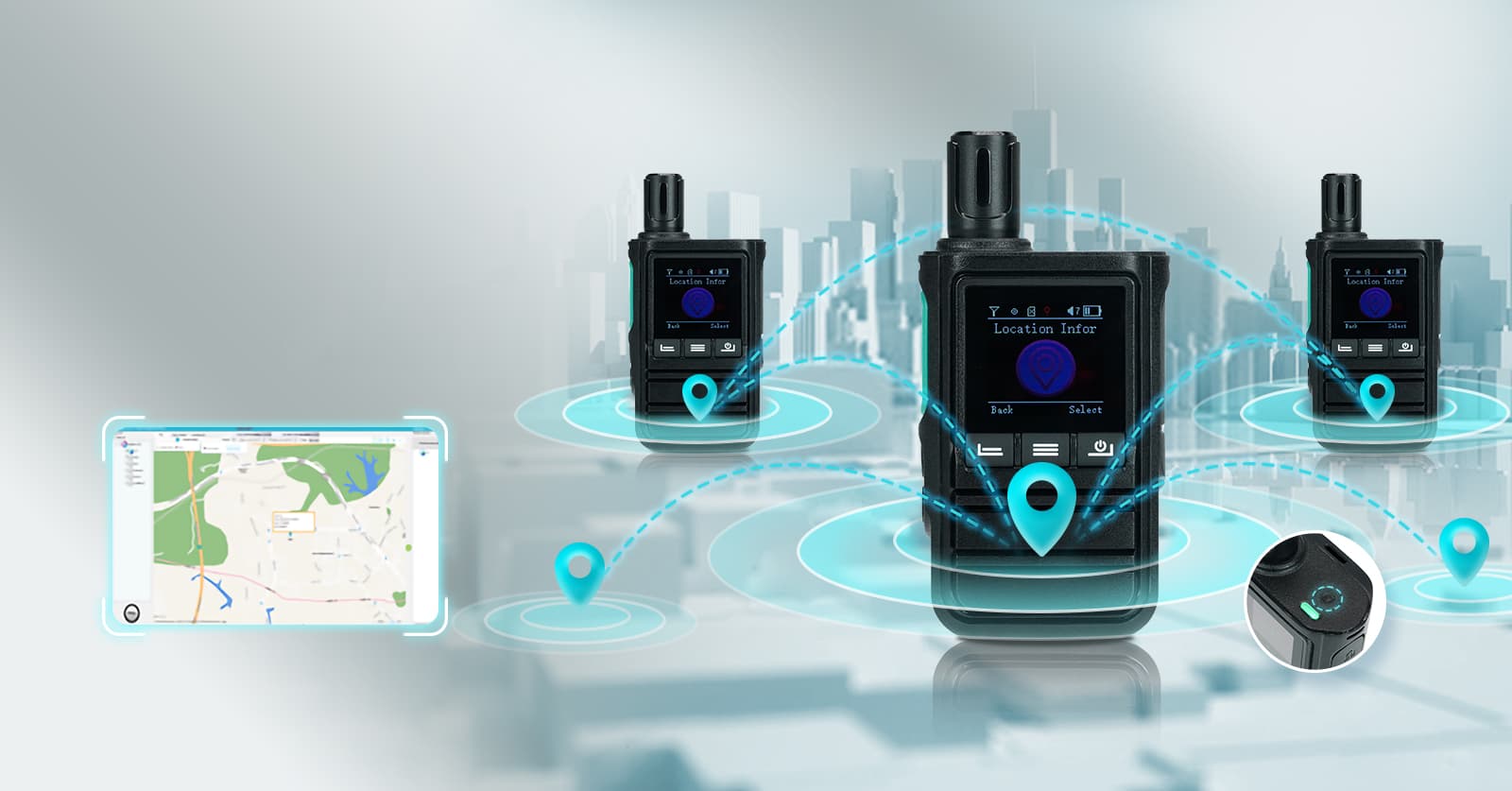Retevis L61 POC walkie talkie GPS function