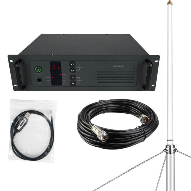 Retevis R1 25W Repeater with Antenna and Cables