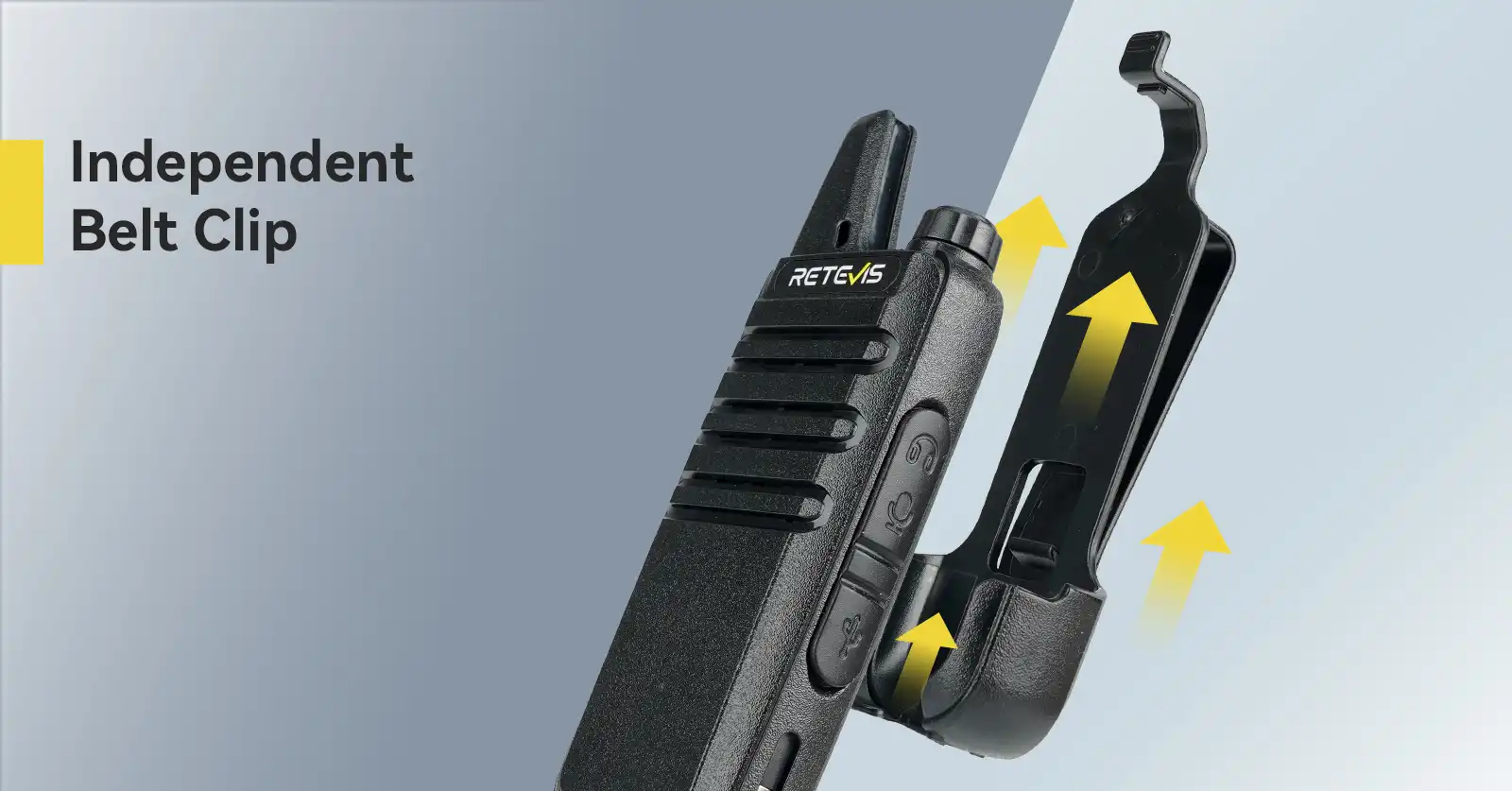 Retevis RT622 Walkie Talkie with Removeable Belt Clip