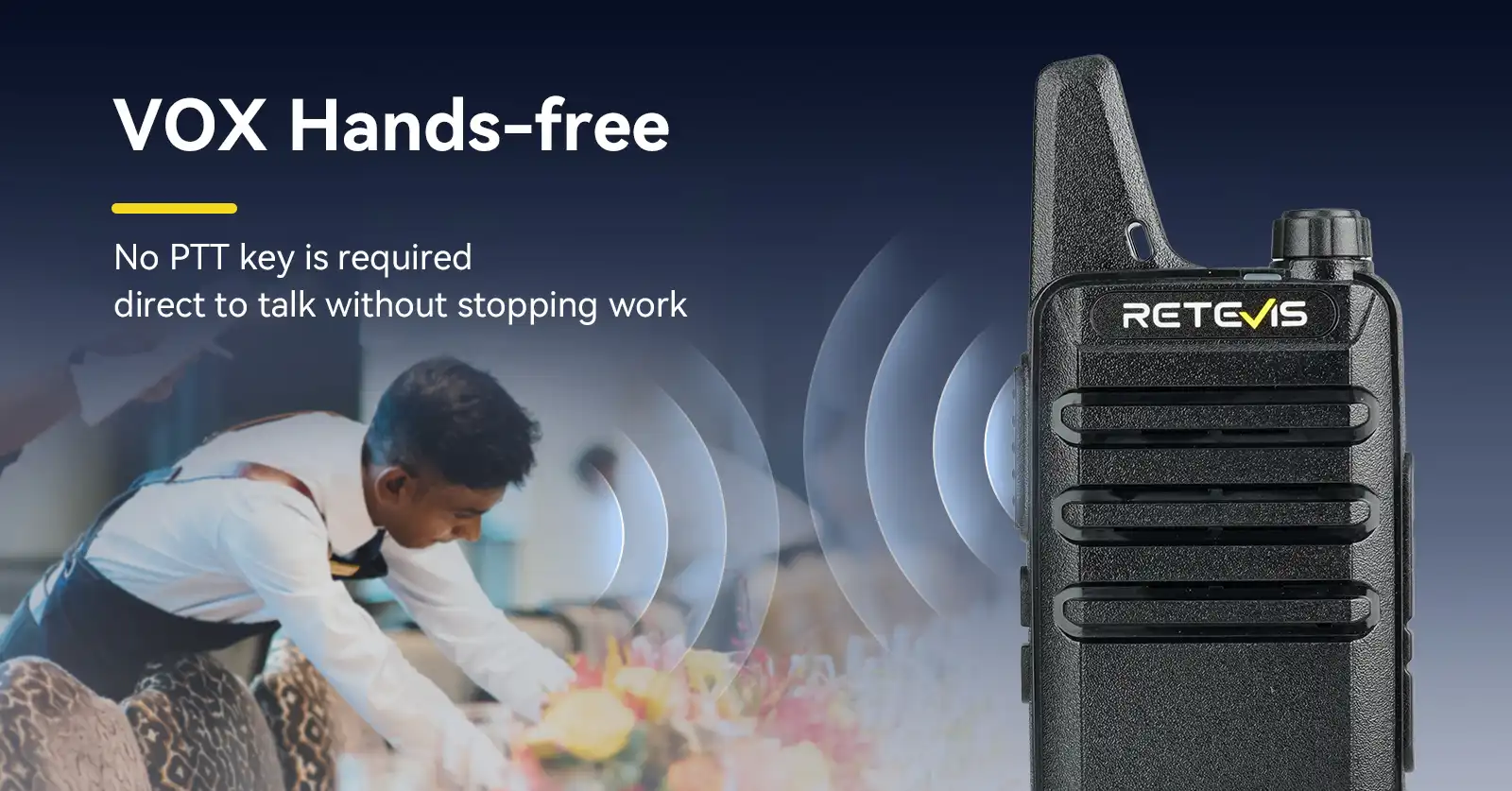 Retevis RT622 Walkie Talkie with VOX Function Retevis RT622 Walkie Talkie with VOX Function