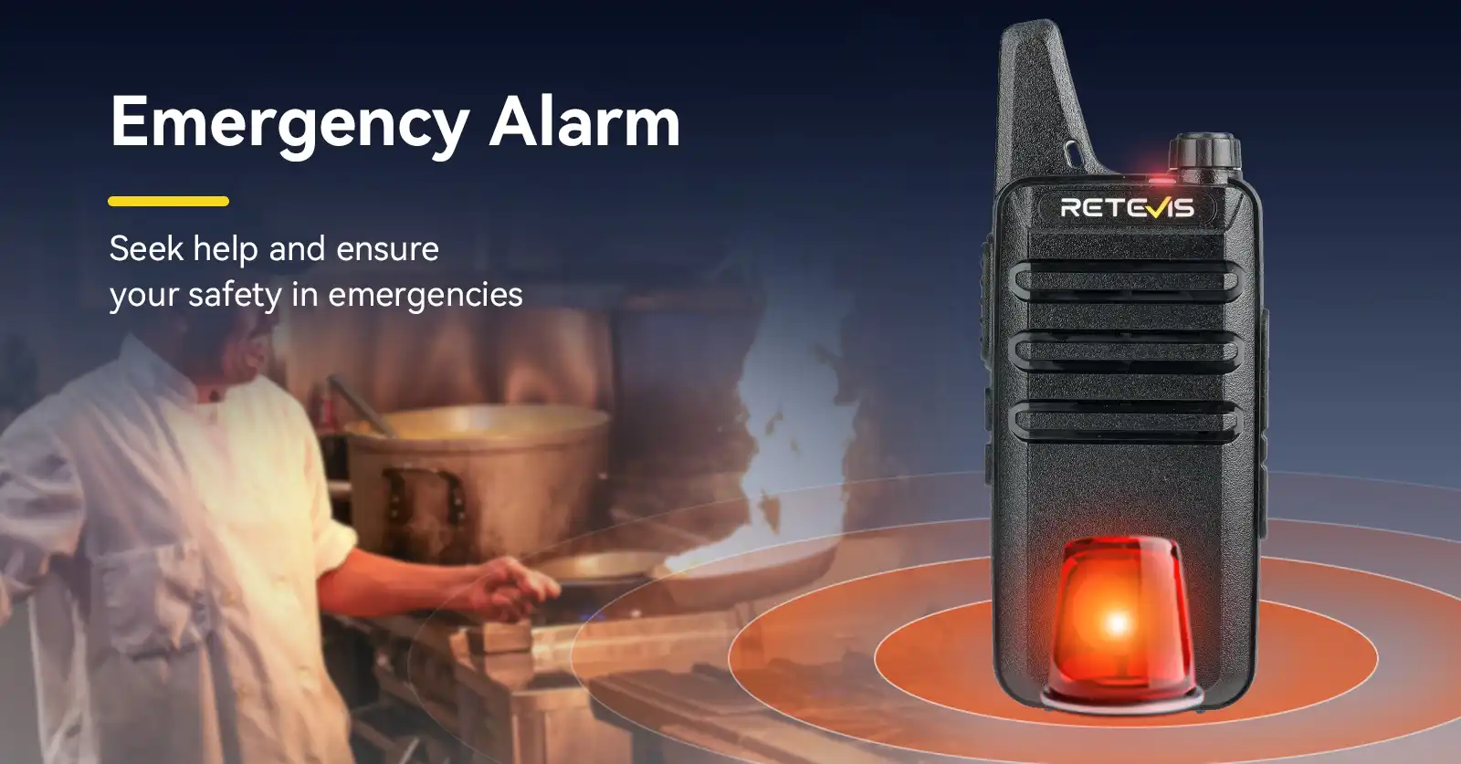Retevis RT622 Walkie Talkie with Emergency Alarm Retevis RT622 Walkie Talkie with Emergency Alarm