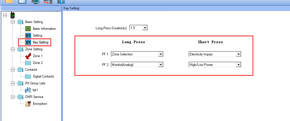 program your dmr radio with the side key button