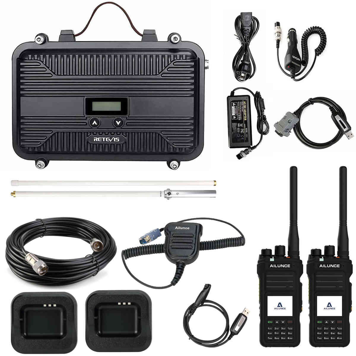 Retevis RT97S Portable Repeater and 2PCS Ailunce HA1G GMRS Radio Bundle Retevis RT97S Portable Repeater and 2PCS Ailunce HA1G GMRS Radio Bundle