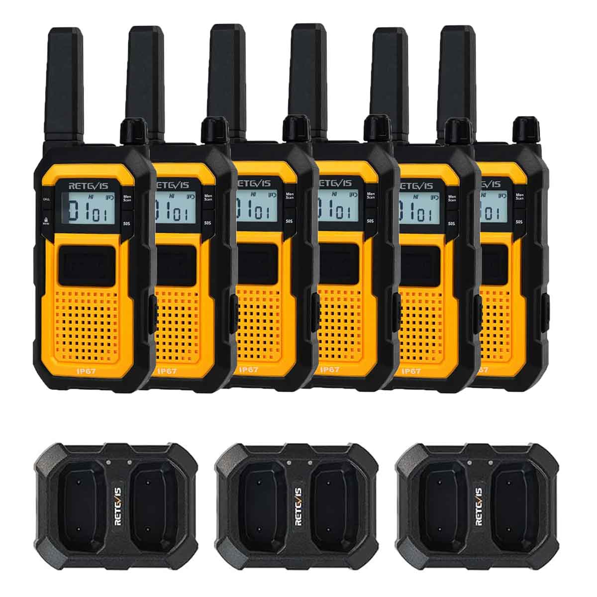 Retevis RB48 Heavy Duty Waterproof FRS Two-Way Radio 6 Pack Retevis RB48 Heavy Duty Waterproof FRS Two-Way Radio 6 Pack