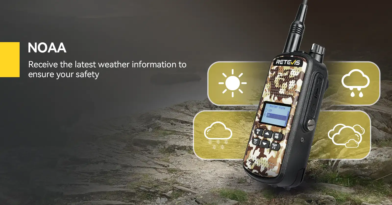 Retevis EZTalk2 GMRS Handheld Radio with NOAA Weather Alerts Retevis EZTalk2 GMRS Handheld Radio with NOAA Weather Alerts