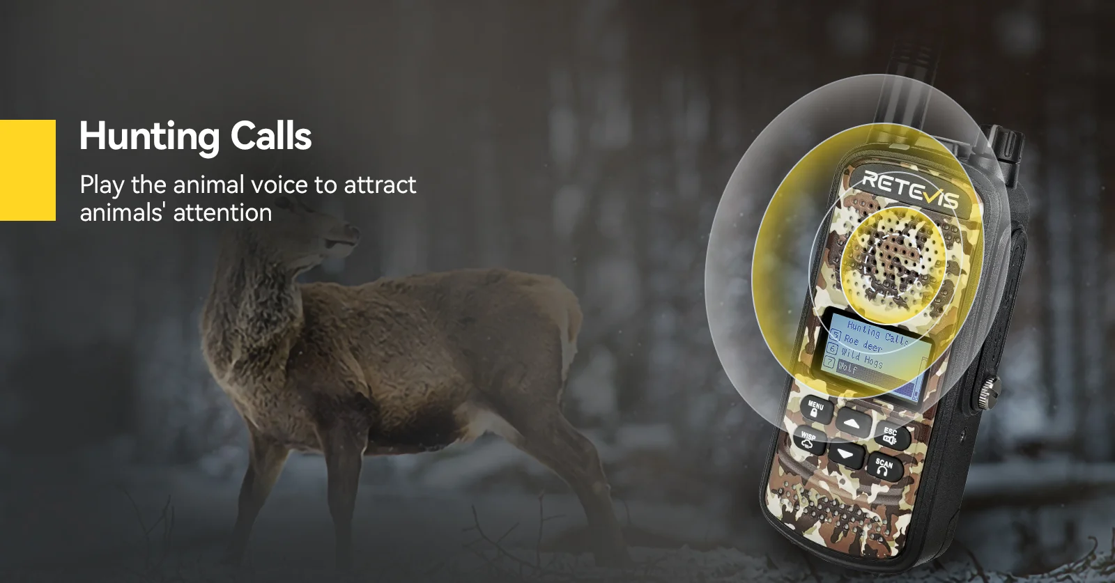 Retevis EZTalk2 Hunting 2 Way Radio with Hunting Calls Retevis EZTalk2 Hunting 2 Way Radio with Hunting Calls