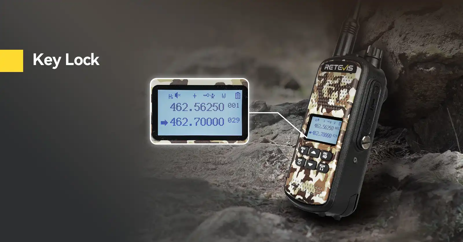 Retevis EZTalk2 Walkie Talkie with Key Lock Retevis EZTalk2 Walkie Talkie with Key Lock