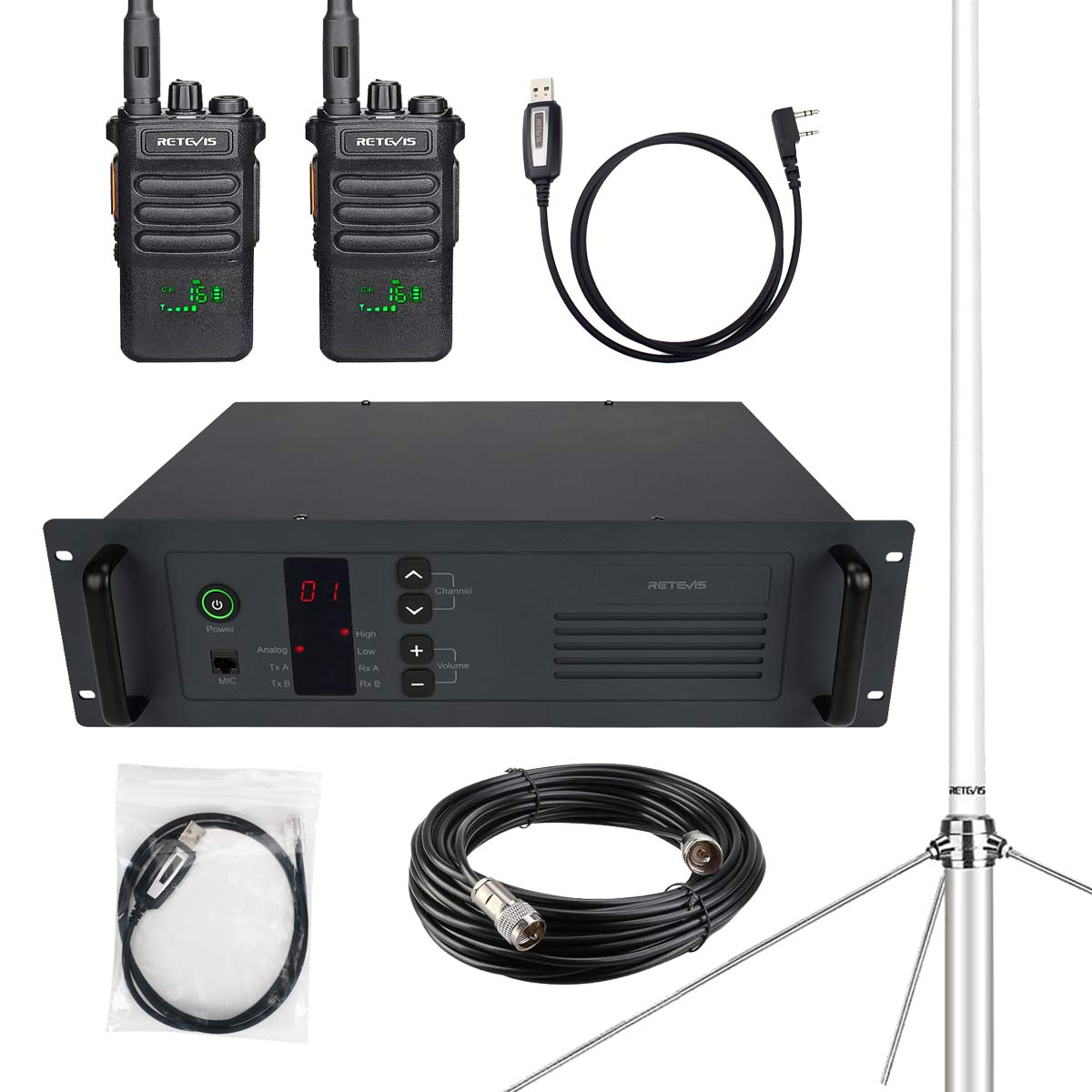 rt86 with R1 uhf analog repeater system long range communication