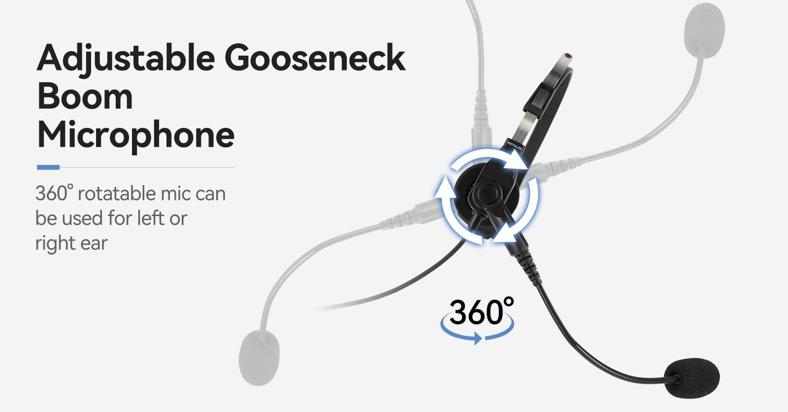 Adjustable gooseneck boom microphone makes it flexible to use
