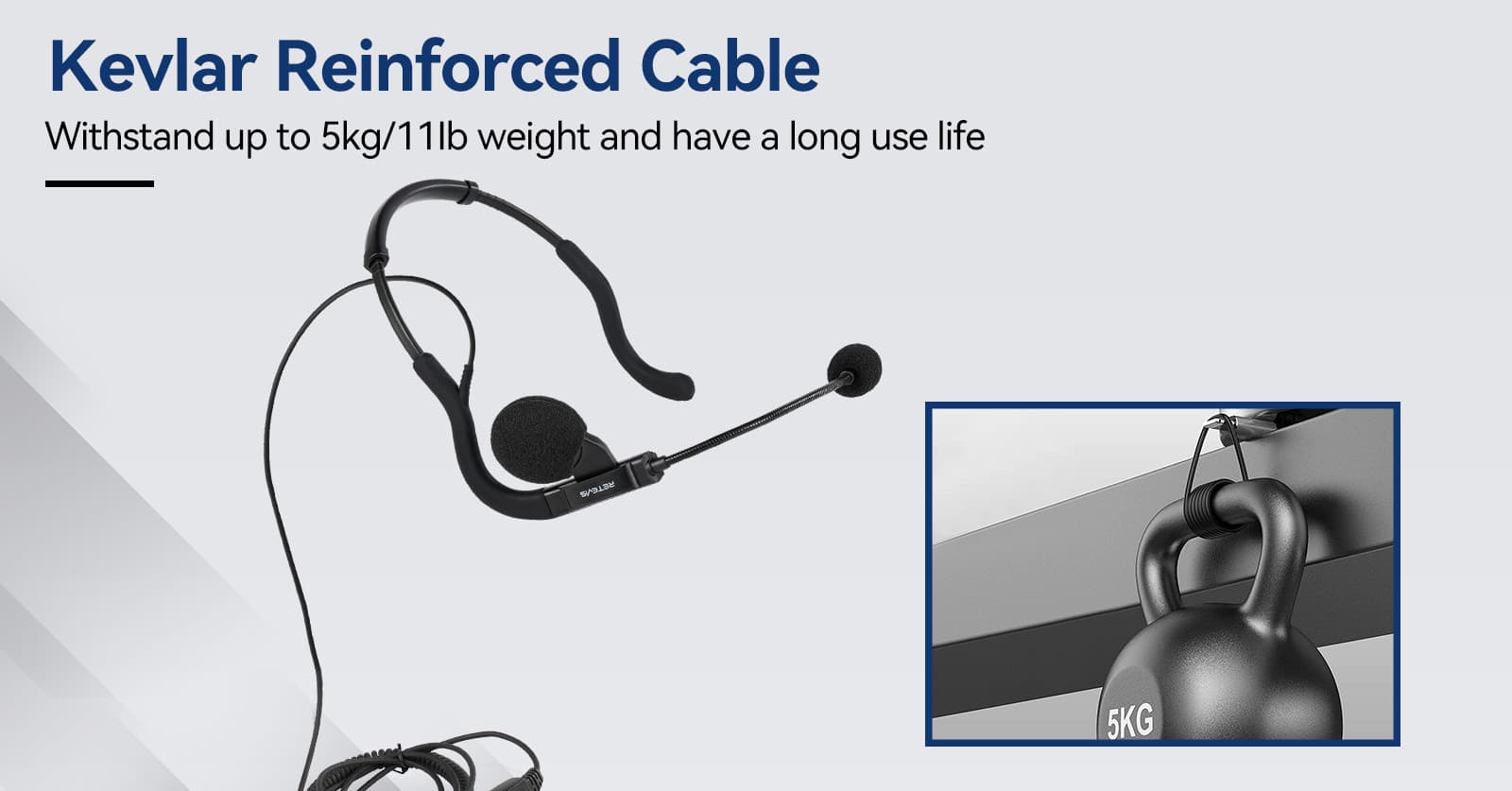 Kevlar Reinforced Cable headset