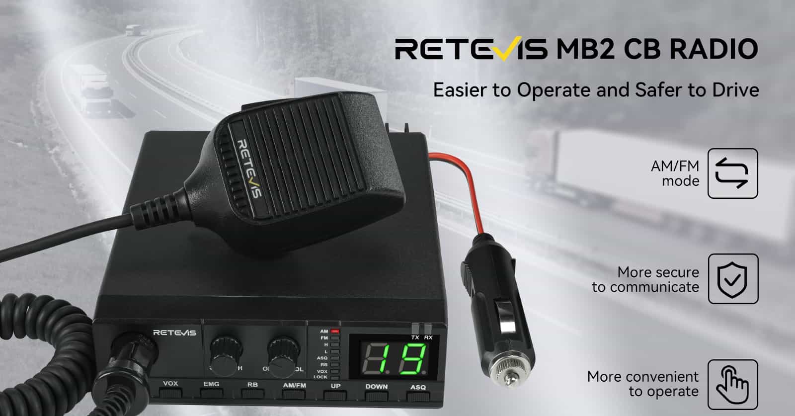 Retevis MB2 4W CB Mobile Radio takes you into CB Radio Retevis MB2 4W CB Mobile Radio takes you into CB Radio