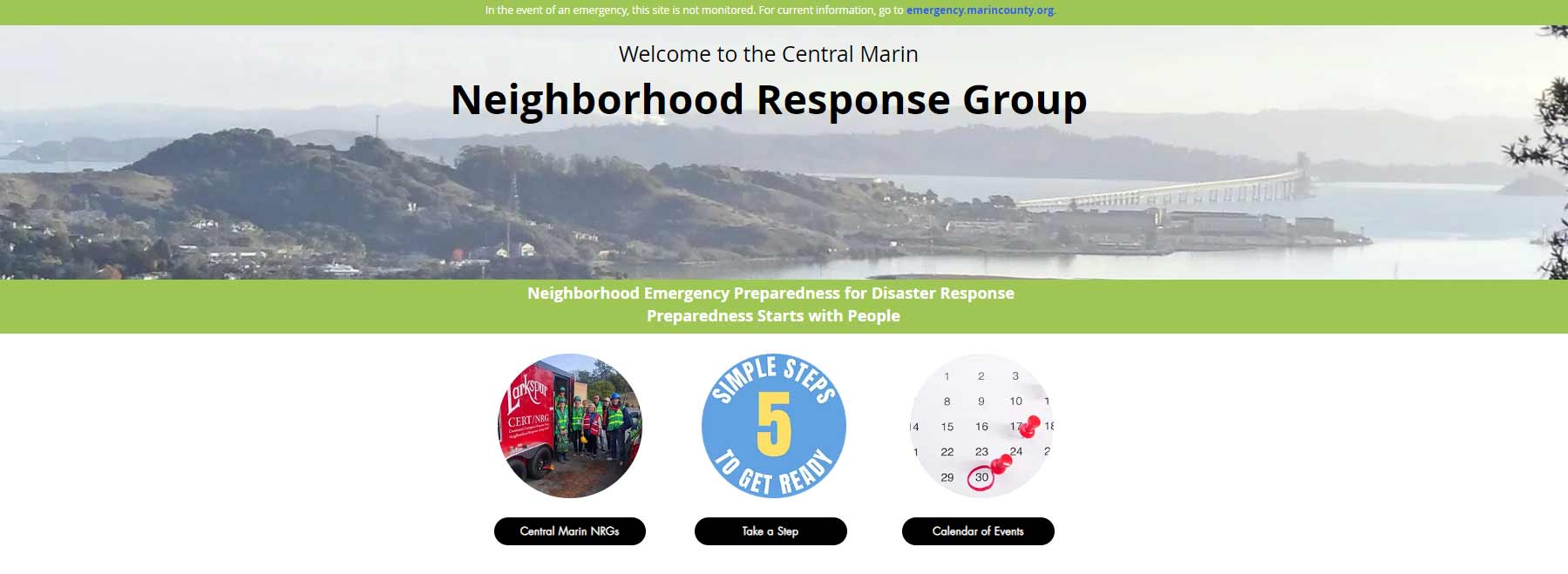 Central Marin Neighborhood Response Groups Central Marin Neighborhood Response Groups