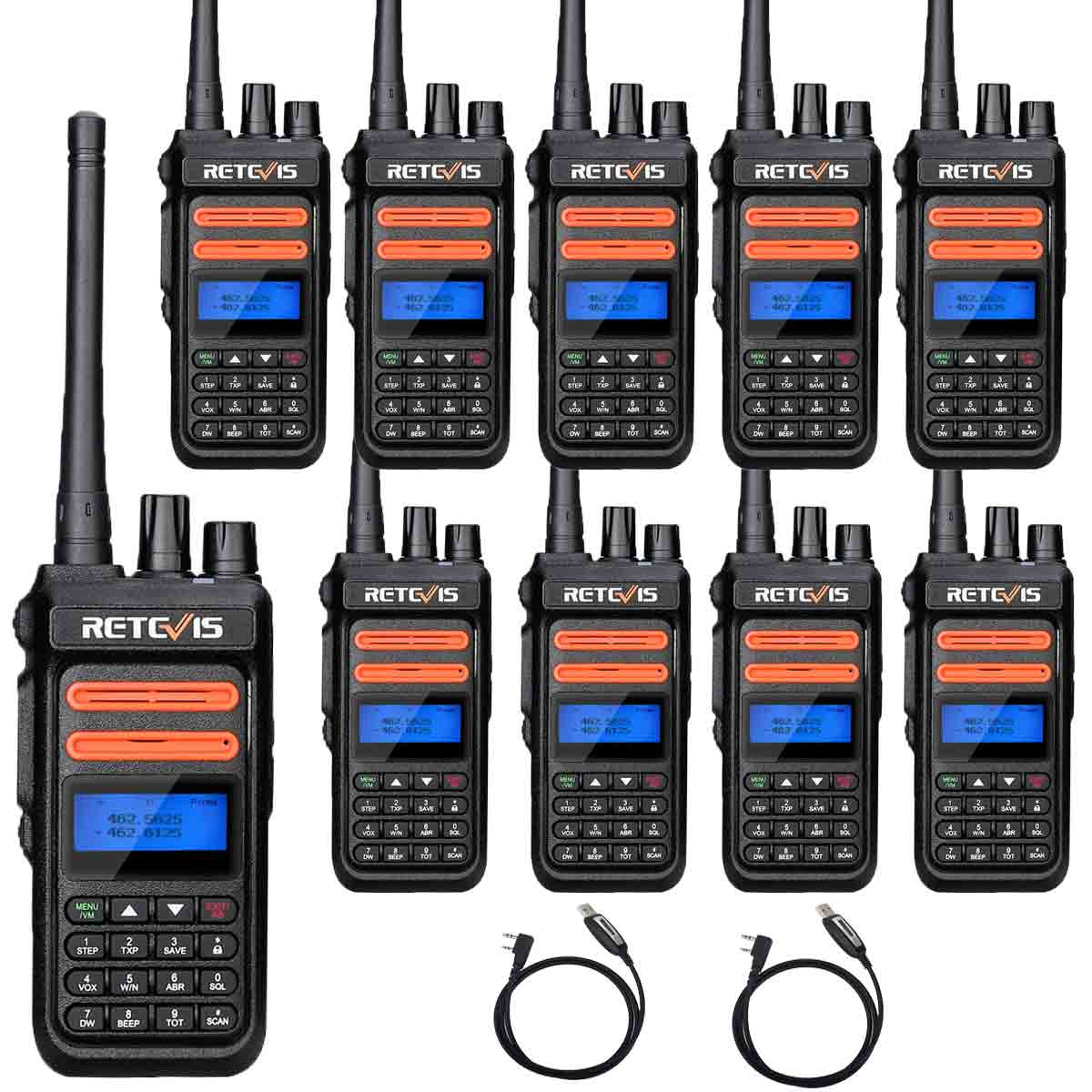 Retevis RT76P 5W NOAA GMRS Walkie Talkie 10 Pack Retevis RT76P 5W NOAA GMRS Walkie Talkie 10 Pack