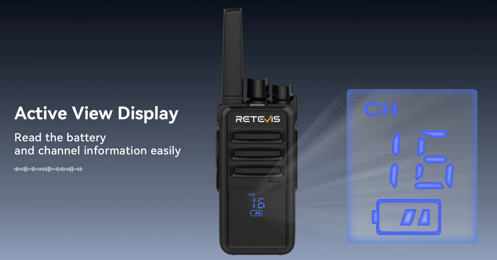 Retevis RT68H FRS Walkie Talkie with Active View Display Retevis RT68H FRS Walkie Talkie with Active View Display
