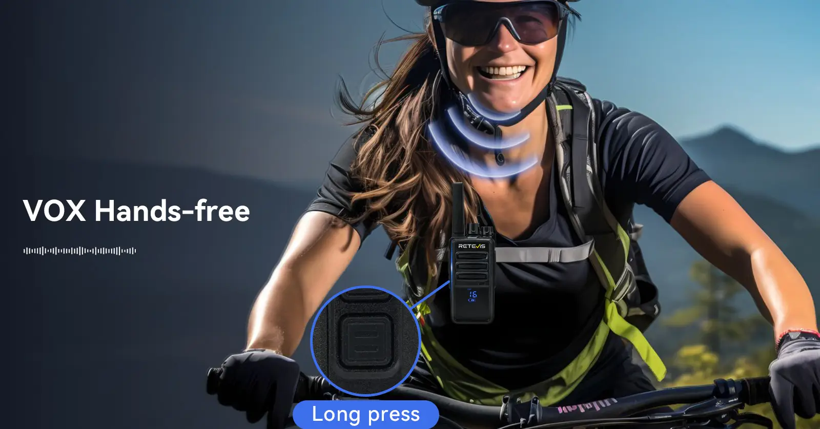 Retevis RT68H VOX Hands Free Walkie Talkie Retevis RT68H VOX Hands Free Walkie Talkie