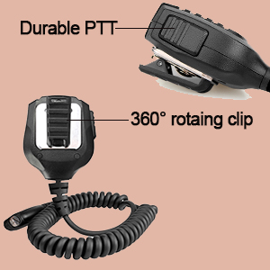 360-degree rotating clip speaker mic for retevis rt29 long range radio