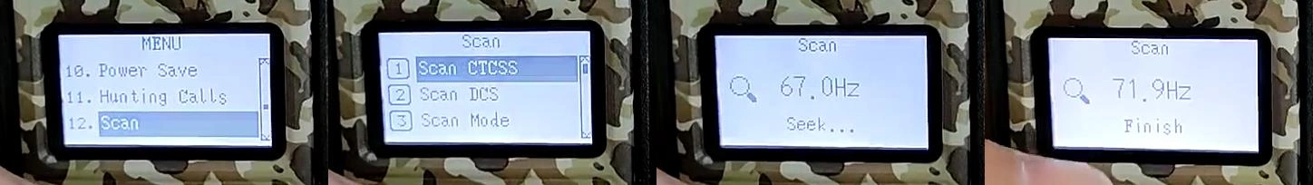 Set EZTalk2 CTCSS/DCS Scan Set EZTalk2 CTCSS/DCS Scan