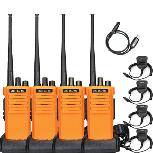 Retevis RT29 Orange Waterproof UHF Radio 4Pack