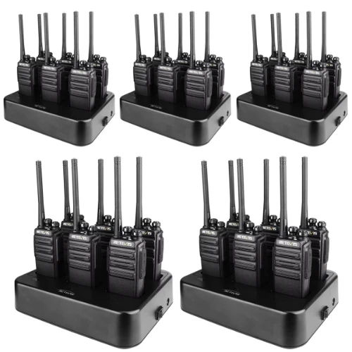 Retevis RT24 PMR446 2 Way Radio 30Pack with 6 Way Chargers