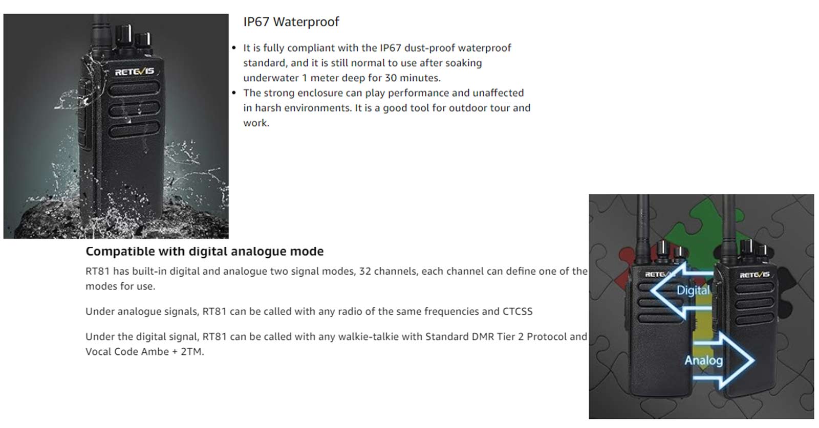 retevis-rt81-long-range-waterproof-radio long range waterproof encryption walkie talkie