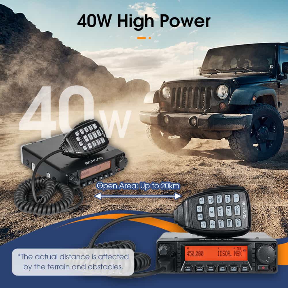 40w high power mobile radio with speaker