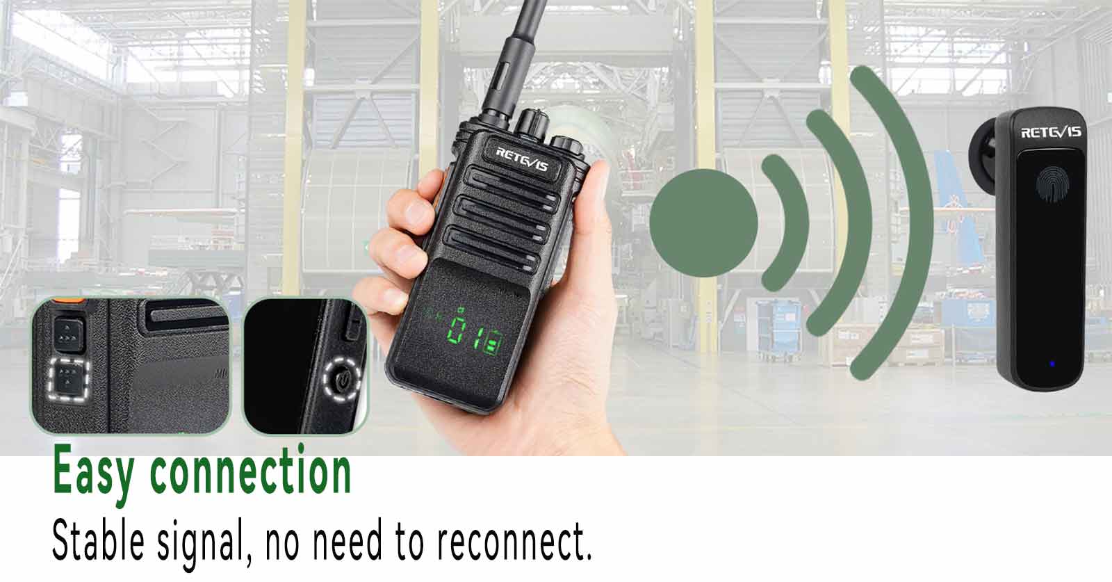 retevis rb89 gmrs walkie talkie with bluetooth