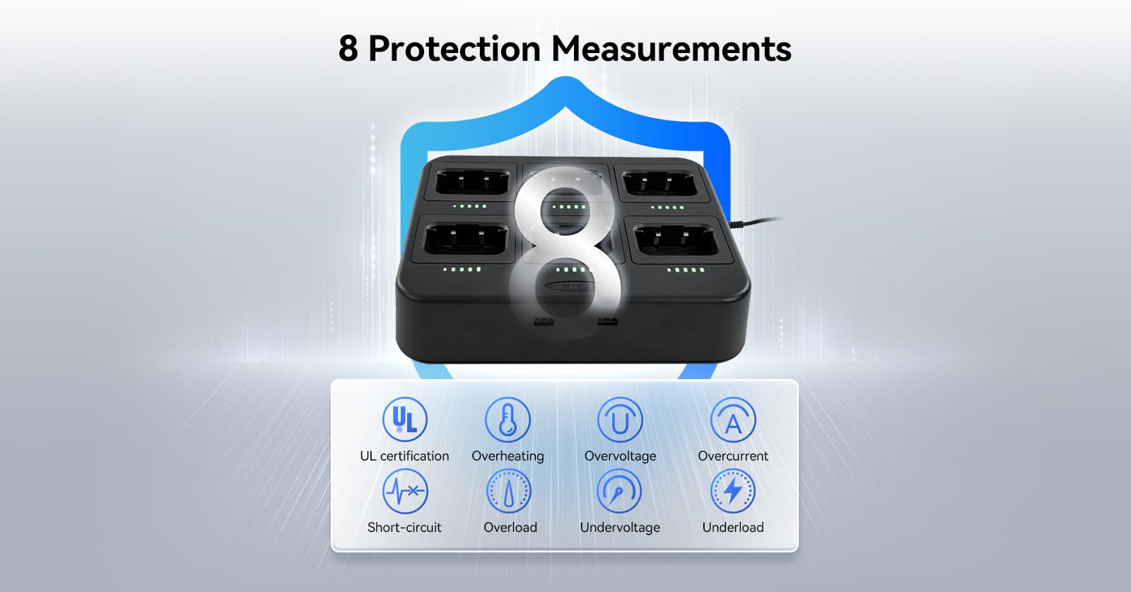 secure charging with this multi-charger