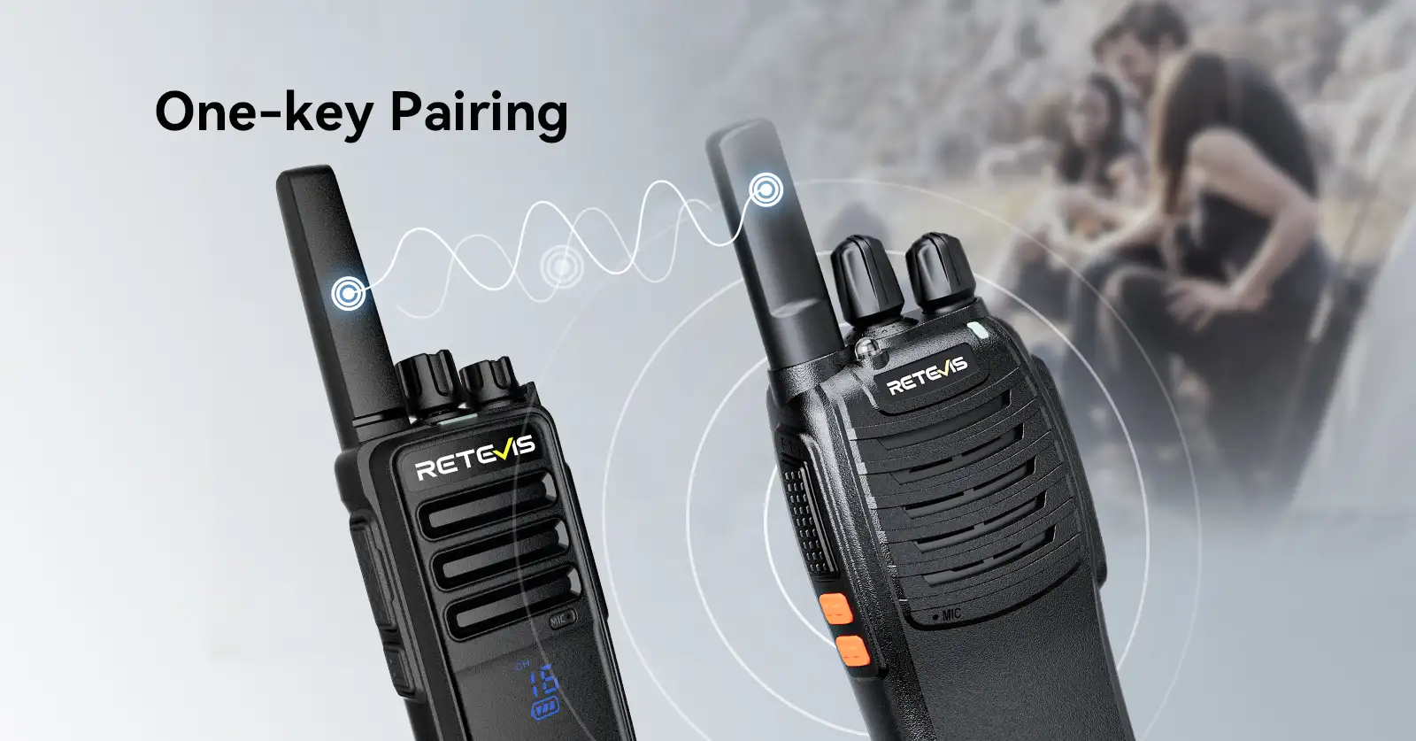 Retevis H777 portable radio one-key pairing function Retevis H777 portable radio one-key pairing function