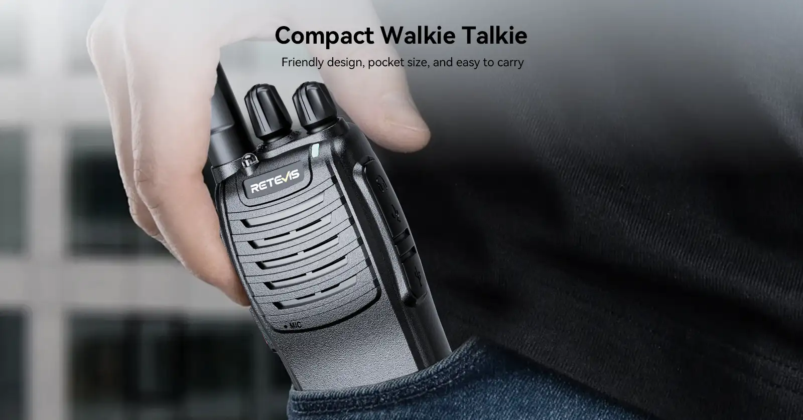 Retevis H777 portable radio with compact design Retevis H777 portable radio with compact design