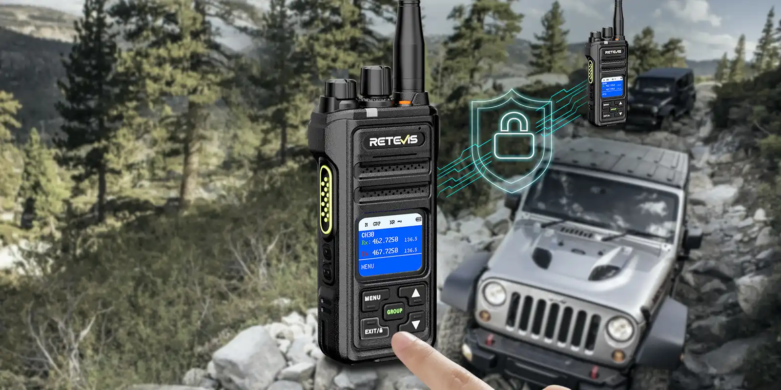 retevis nr30s walkie talkie for family Retevis NR30S 2-pack GMRS radio bundle for school, church and campus security