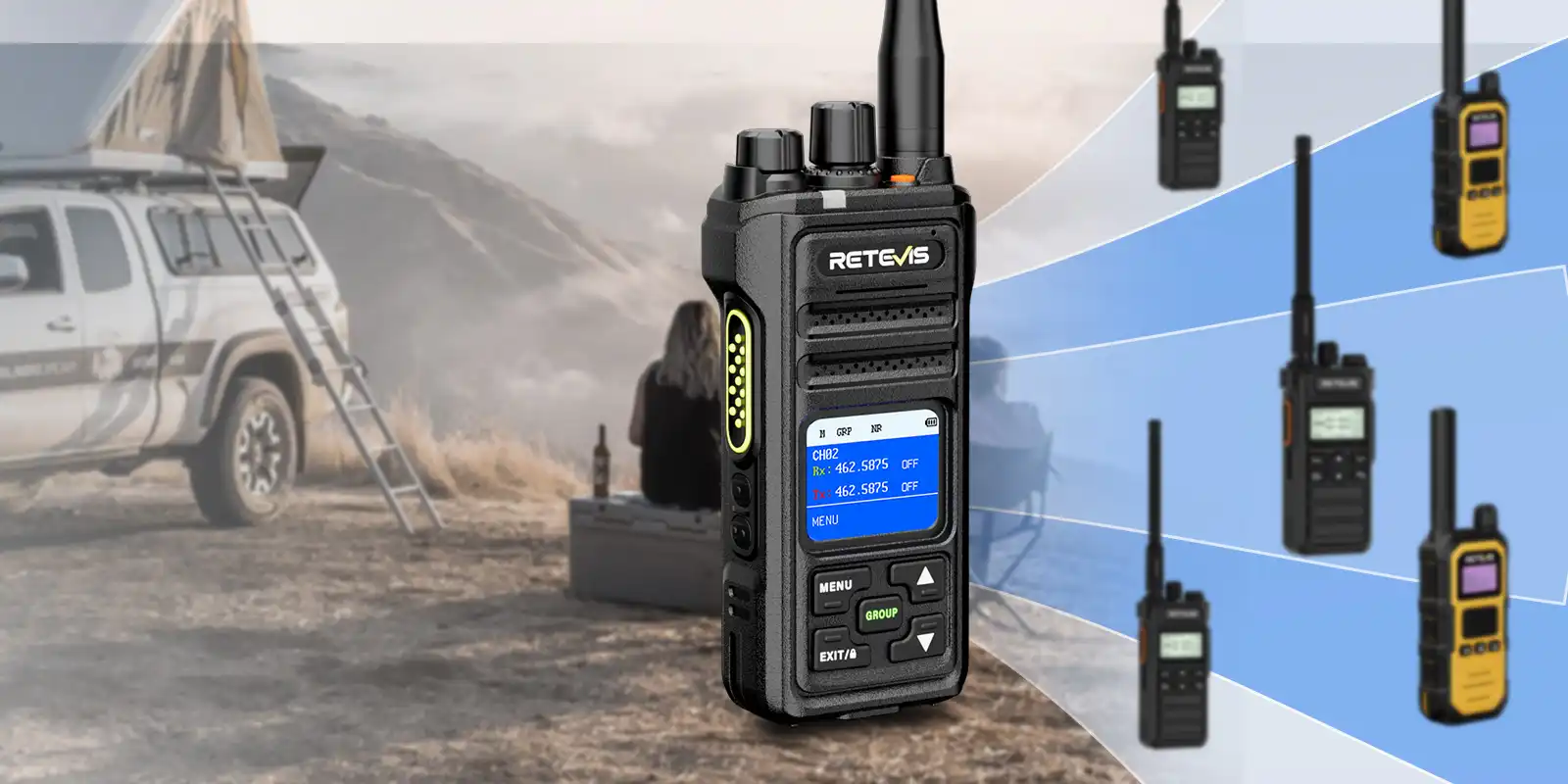 long distance business two wa y radio Retevis NR30S long distance GMRS radio for warehouse, farm and campus coverage