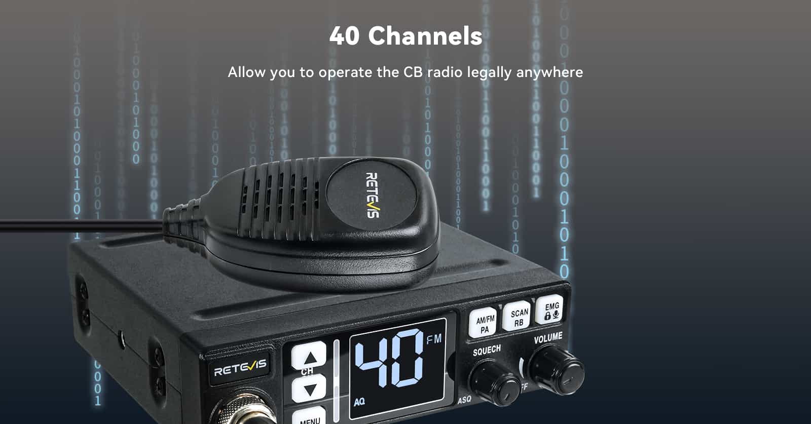 Retevis MB63 CB 40 channels radio