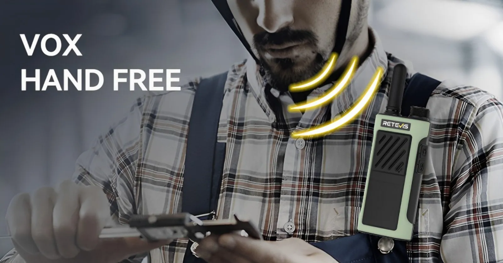 Retevis RB66P RB666P VOX Hands-Free Two Way Radio Retevis RB66P RB666P VOX Hands-Free Two Way Radio