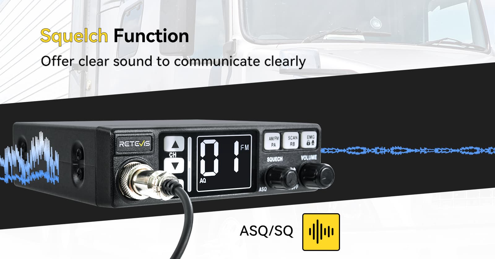 Retevis MB63 CB RADIO squelch funtion