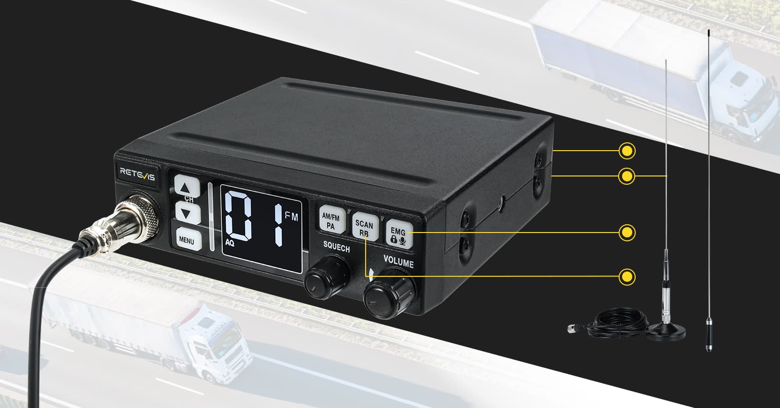 retevis mb63 cb radio PL-259 antenna