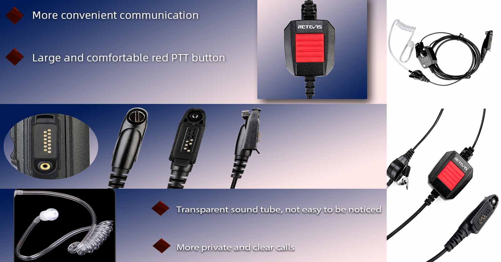 retevis nr30d earpiece details