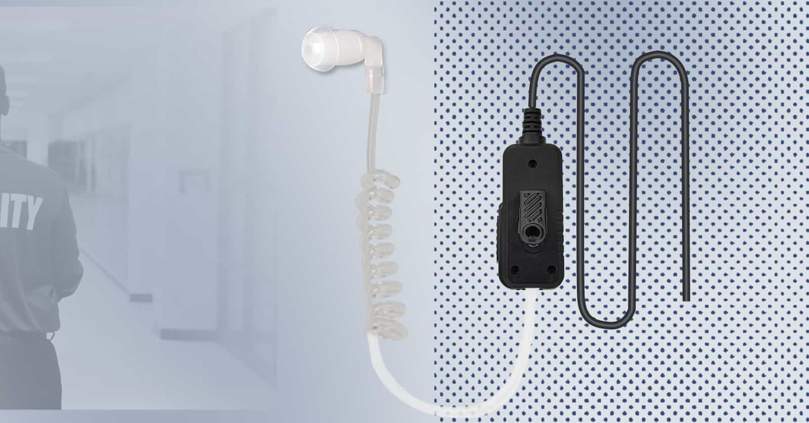 Acoustic Tube headset with kenwood 2pin for two way radios
