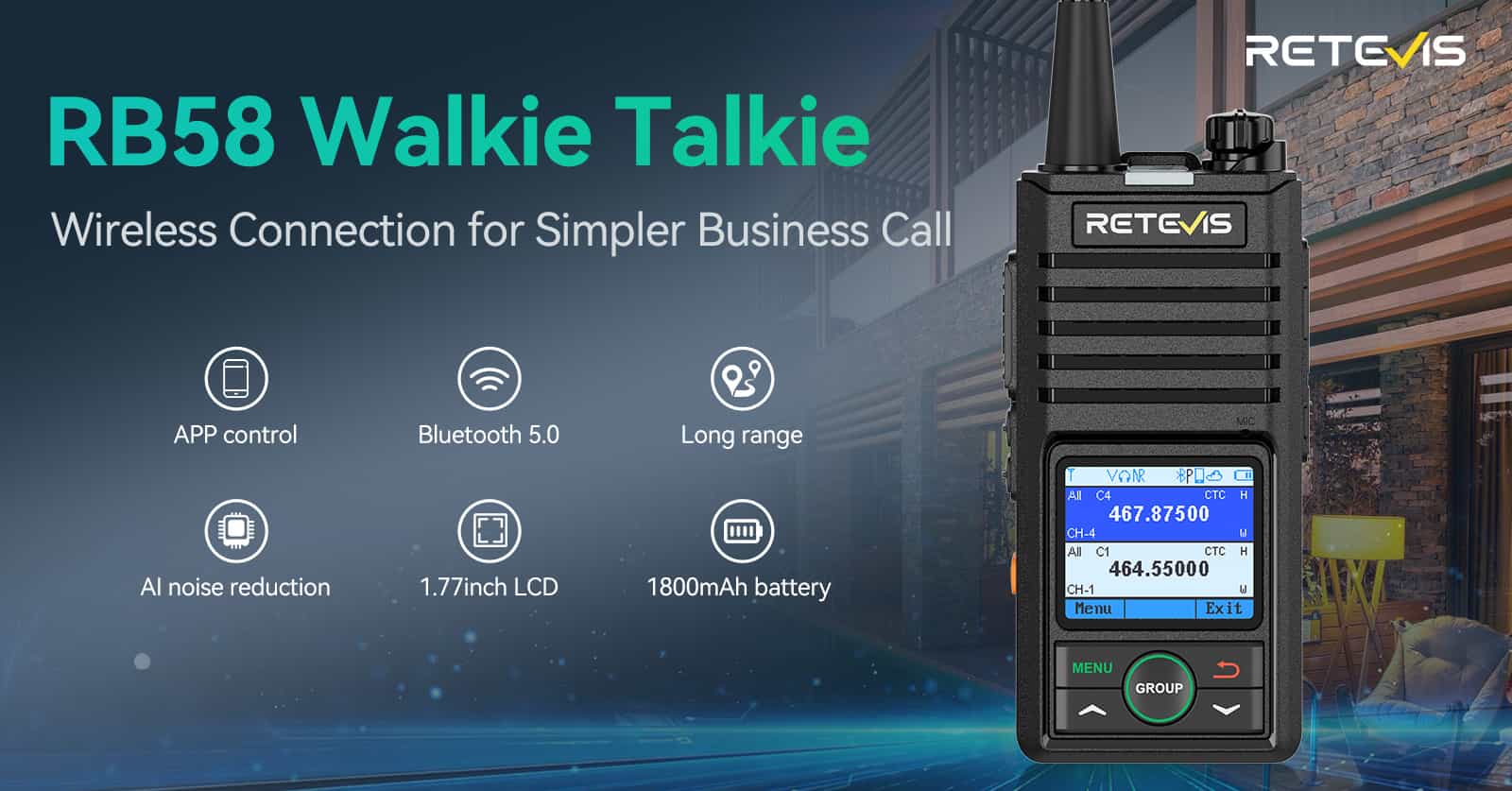 RB58 walkie talkie -wireless connection for simpler business call RB58 walkie talkie -wireless connection for simpler business call